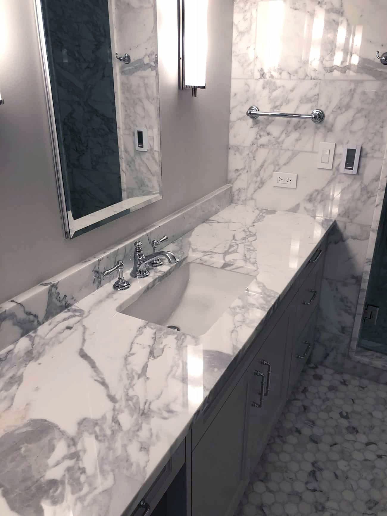 Calacatta Marble Bath — Stone City project