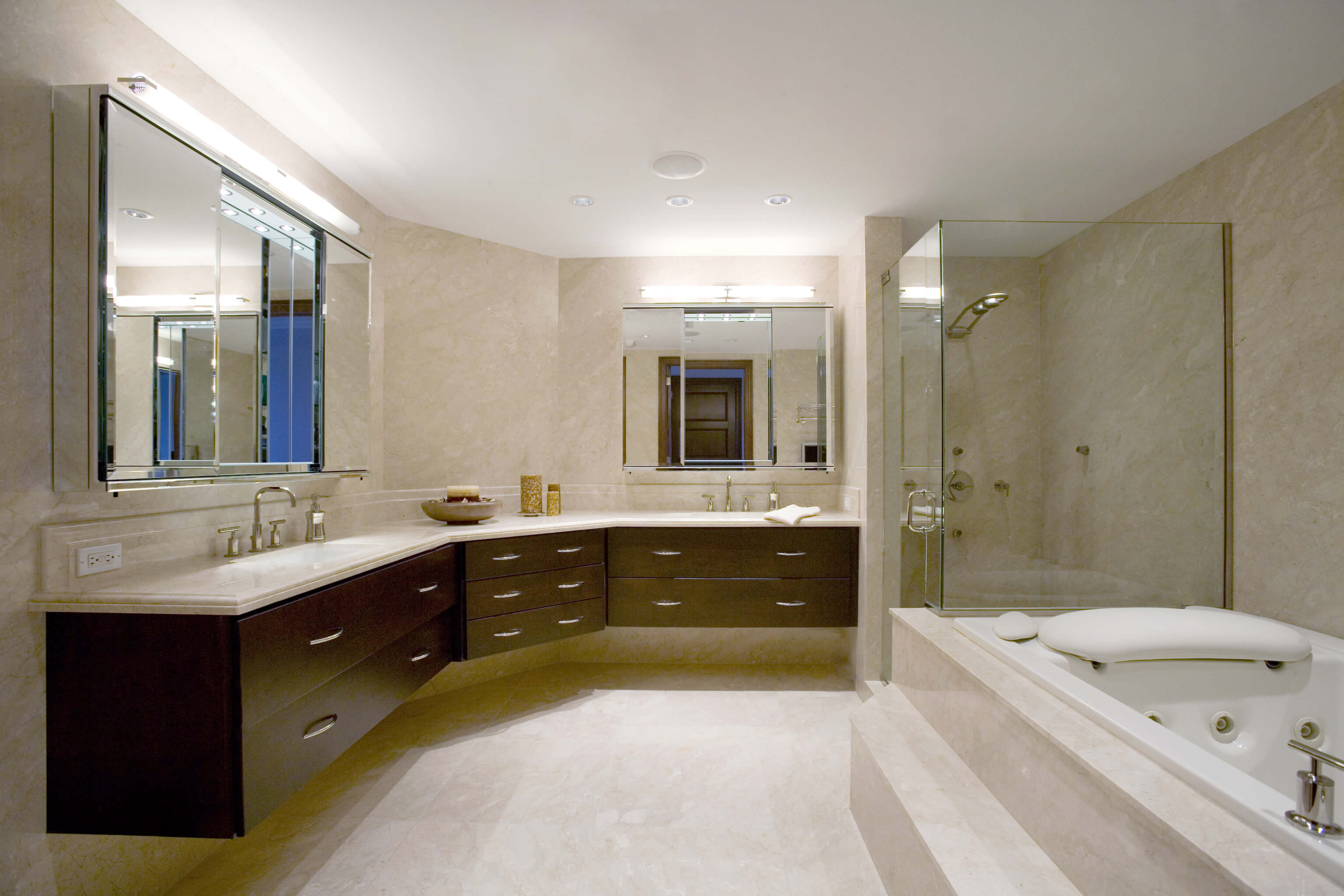 Modern Master Bathroom — Stone City project